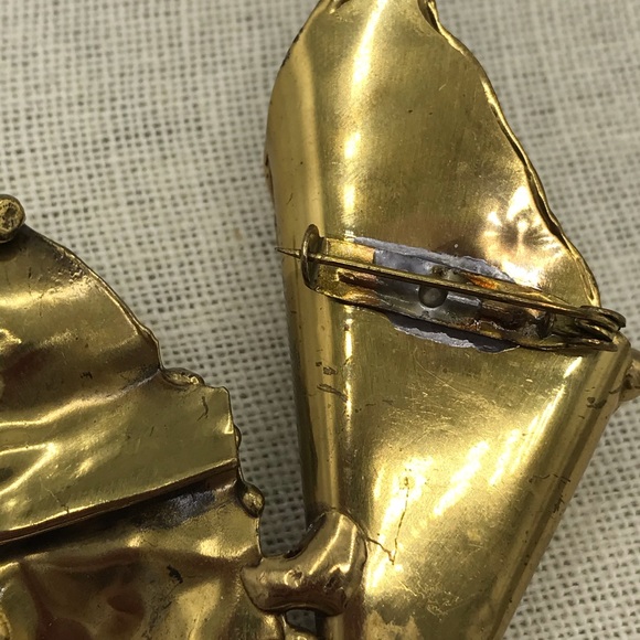 Copa Collection Brutalist Amethyst Brooch Pin - Picture 9 of 10